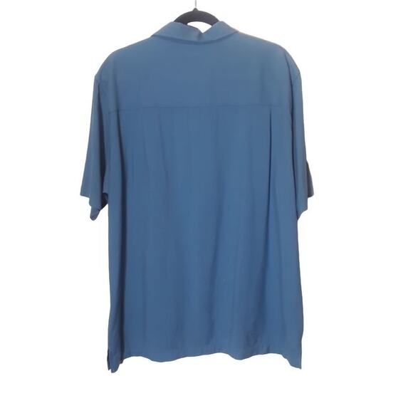 Sobrino Vintage Men's Blue Button Floral Blouse Size Large - Picture 2 of 9